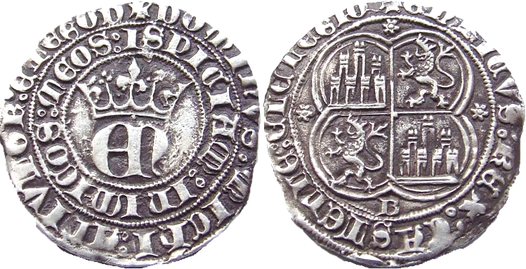 Tipo 22. Real de Real de Plata con &ldquo;EN&rdquo; coronadas.