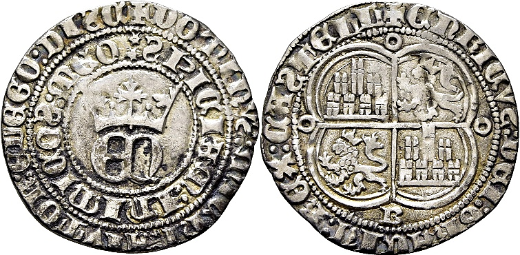 Tipo 22. Real de Real de Plata con &ldquo;EN&rdquo; coronadas.