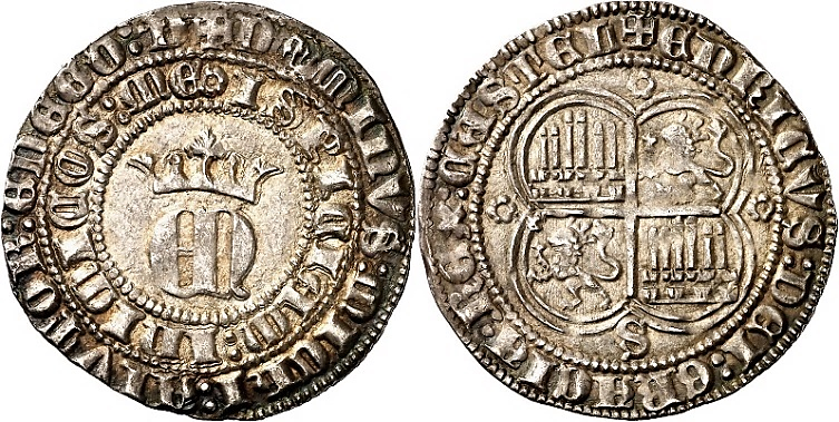 Tipo 22. Real de Real de Plata con &ldquo;EN&rdquo; coronadas.