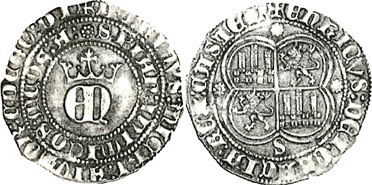 Tipo 22. Real de Real de Plata con &ldquo;EN&rdquo; coronadas.
