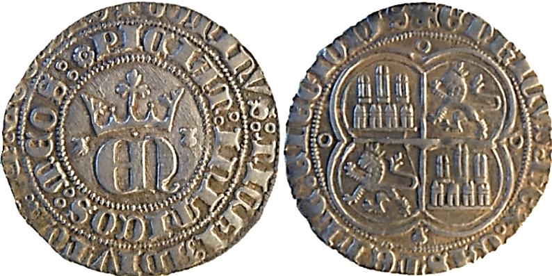Tipo 22. Real de Real de Plata con &ldquo;EN&rdquo; coronadas.