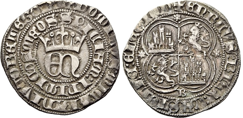 Tipo 22. Real de Real de Plata con &ldquo;EN&rdquo; coronadas.