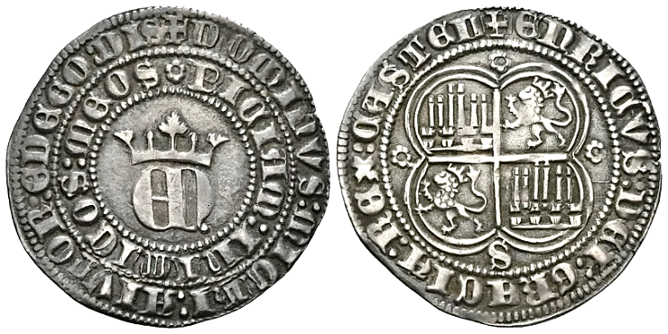Tipo 22. Real de Real de Plata con &ldquo;EN&rdquo; coronadas.