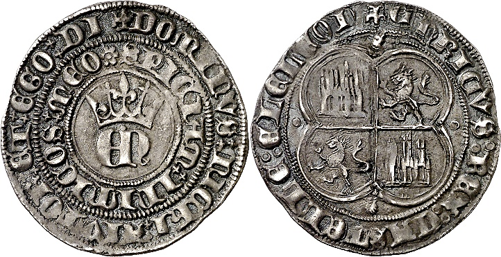 Tipo 22. Real de Real de Plata con &ldquo;EN&rdquo; coronadas.