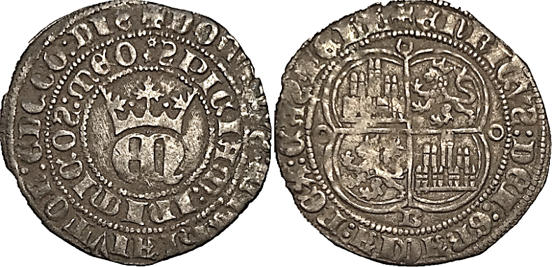 Tipo 22. Real de Real de Plata con &ldquo;EN&rdquo; coronadas.