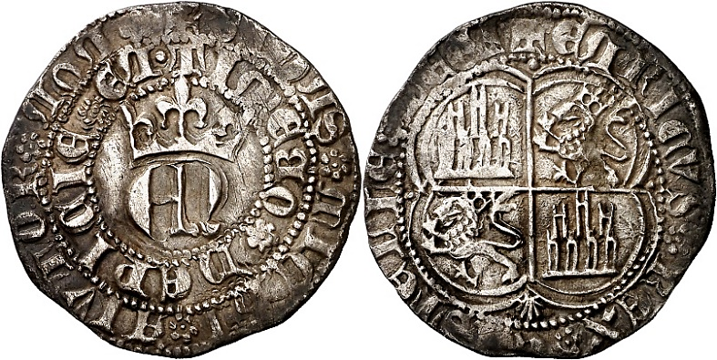 Tipo 22. Real de Real de Plata con &ldquo;EN&rdquo; coronadas.