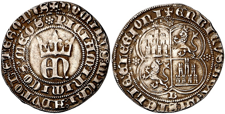 Tipo 22. Real de Real de Plata con &ldquo;EN&rdquo; coronadas.