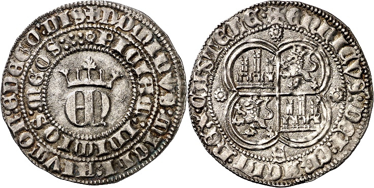 Tipo 22. Real de Real de Plata con &ldquo;EN&rdquo; coronadas.