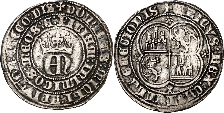 Tipo 22. Real de Real de Plata con &ldquo;EN&rdquo; coronadas.