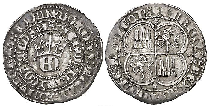 Tipo 22. Real de Real de Plata con &ldquo;EN&rdquo; coronadas.