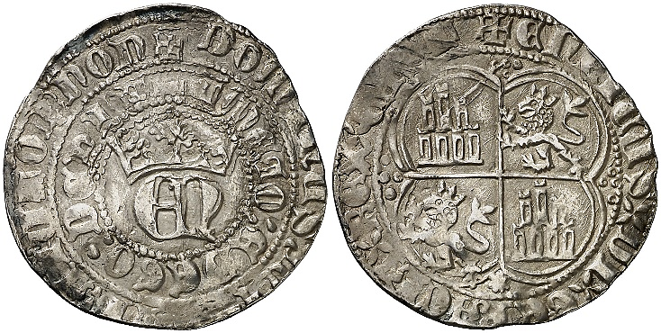 Tipo 22. Real de Real de Plata con &ldquo;EN&rdquo; coronadas.