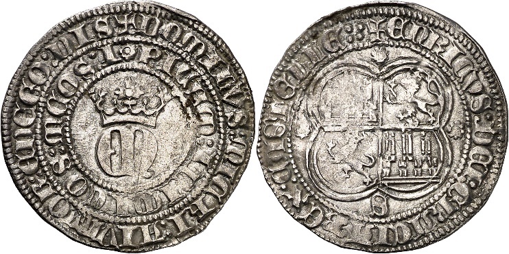 Tipo 22. Real de Real de Plata con &ldquo;EN&rdquo; coronadas.