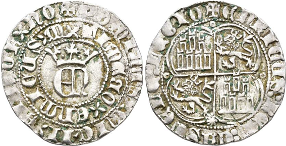 Tipo 22. Real de Real de Plata con &ldquo;EN&rdquo; coronadas.