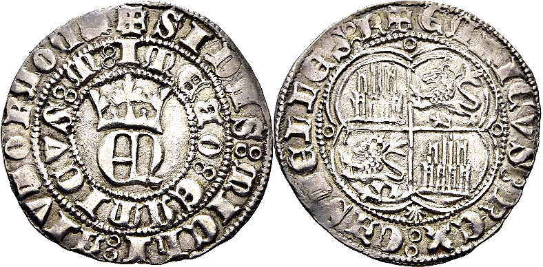 Tipo 22. Real de Real de Plata con &ldquo;EN&rdquo; coronadas.