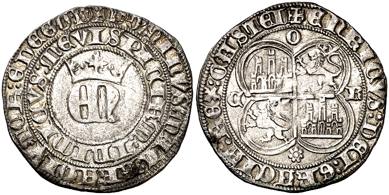 Tipo 22. Real de Real de Plata con &ldquo;EN&rdquo; coronadas.