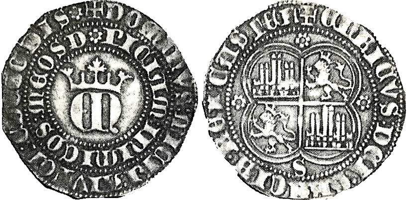 Tipo 22. Real de Real de Plata con &ldquo;EN&rdquo; coronadas.