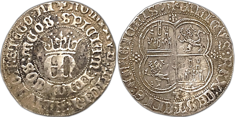 Tipo 22. Real de Real de Plata con &ldquo;EN&rdquo; coronadas.