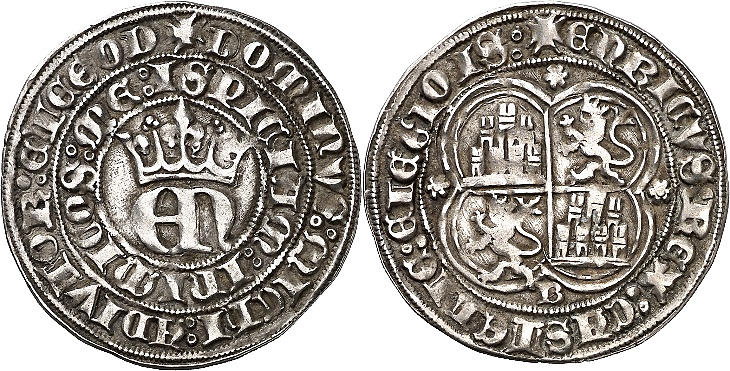 Tipo 22. Real de Real de Plata con &ldquo;EN&rdquo; coronadas.