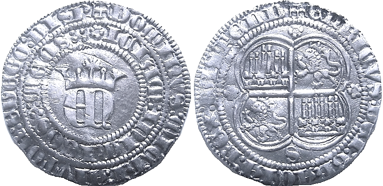 Tipo 22. Real de Real de Plata con &ldquo;EN&rdquo; coronadas.