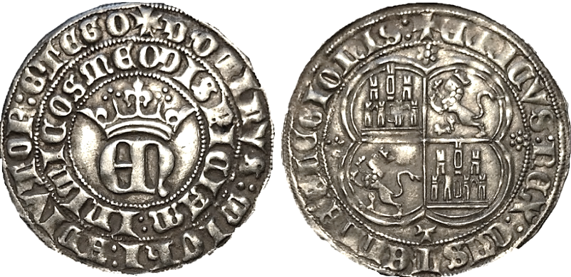 Tipo 22. Real de Real de Plata con &ldquo;EN&rdquo; coronadas.