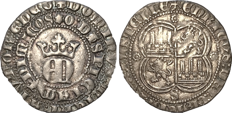 Tipo 22. Real de Real de Plata con &ldquo;EN&rdquo; coronadas.