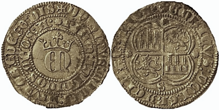 Tipo 22. Real de Real de Plata con &ldquo;EN&rdquo; coronadas.