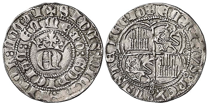 Tipo 22. Real de Real de Plata con &ldquo;EN&rdquo; coronadas.