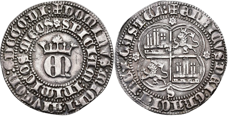 Tipo 22. Real de Real de Plata con &ldquo;EN&rdquo; coronadas.