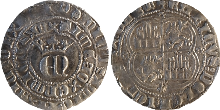 Tipo 22. Real de Real de Plata con &ldquo;EN&rdquo; coronadas.