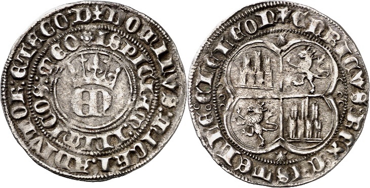 Tipo 22. Real de Real de Plata con &ldquo;EN&rdquo; coronadas.