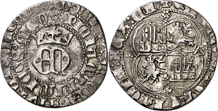 Tipo 22. Real de Real de Plata con &ldquo;EN&rdquo; coronadas.