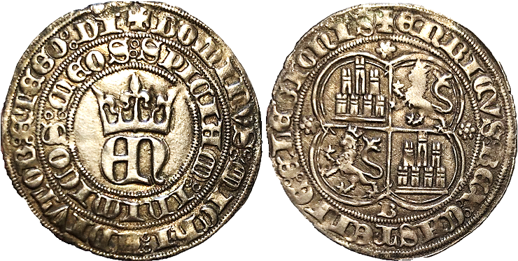 Tipo 22. Real de Real de Plata con &ldquo;EN&rdquo; coronadas.