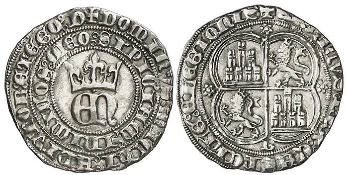 Tipo 22. Real de Real de Plata con &ldquo;EN&rdquo; coronadas.