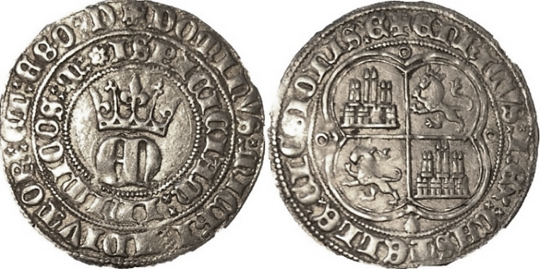 Tipo 22. Real de Real de Plata con &ldquo;EN&rdquo; coronadas.