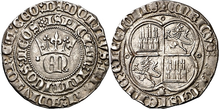 Tipo 22. Real de Real de Plata con &ldquo;EN&rdquo; coronadas.