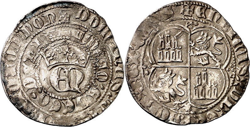 Tipo 22. Real de Real de Plata con &ldquo;EN&rdquo; coronadas.