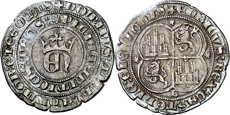 Tipo 22. Real de Real de Plata con &ldquo;EN&rdquo; coronadas.