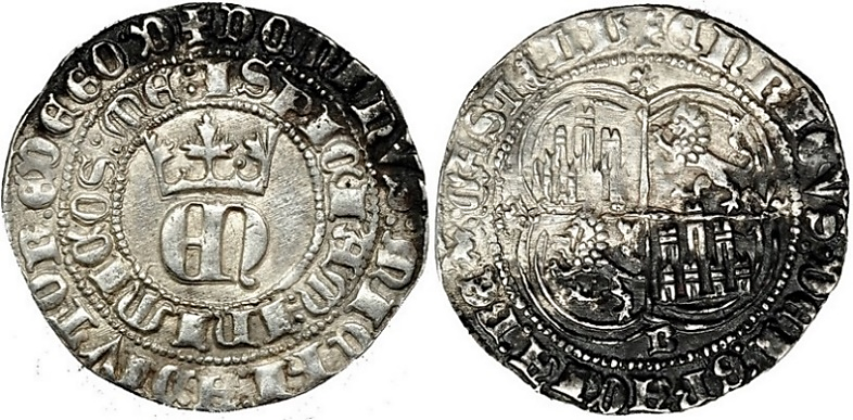 Tipo 22. Real de Real de Plata con &ldquo;EN&rdquo; coronadas.