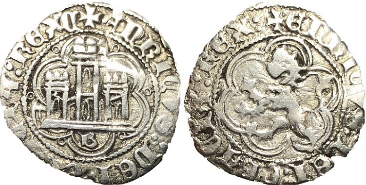 Tipo 3. &ldquo;Moneda Blanca&rdquo; de plata del Rey don Enrique
