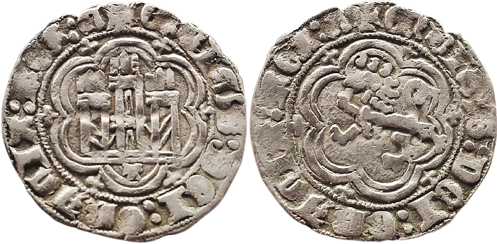 Tipo 3. &ldquo;Moneda Blanca&rdquo; de plata del Rey don Enrique