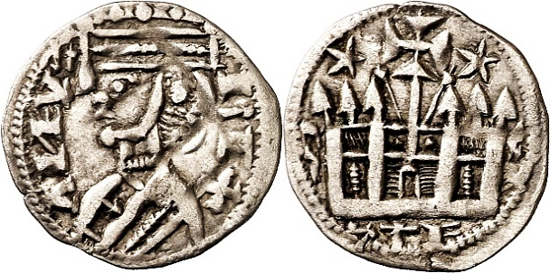 Tipo 38. Dinero de &ldquo;Anfvs Rex/Castela&rdquo;
