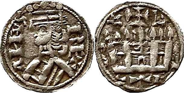 Tipo 38. Dinero de &ldquo;Anfvs Rex/Castela&rdquo;