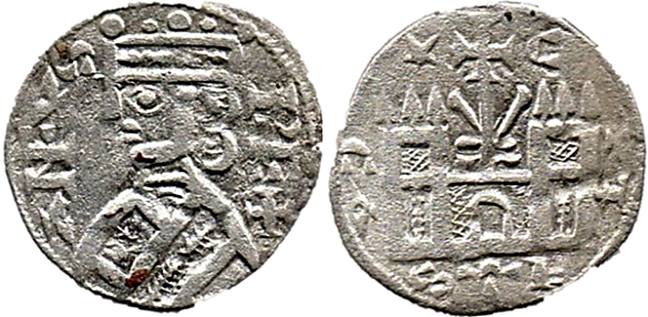 Tipo 38. Dinero de &ldquo;Anfvs Rex/Castela&rdquo;