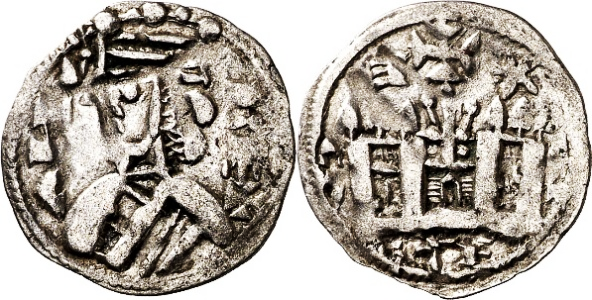 Tipo 38. Dinero de &ldquo;Anfvs Rex/Castela&rdquo;