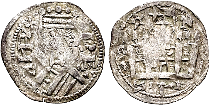 Tipo 38. Dinero de &ldquo;Anfvs Rex/Castela&rdquo;