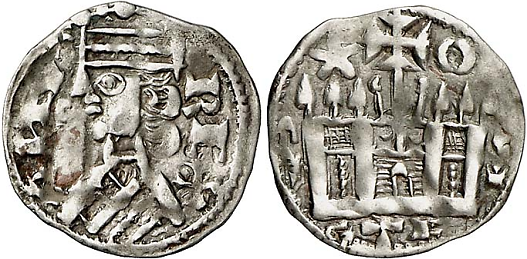 Tipo 38. Dinero de &ldquo;Anfvs Rex/Castela&rdquo;