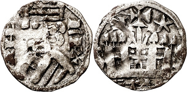 Tipo 38. Dinero de &ldquo;Anfvs Rex/Castela&rdquo;