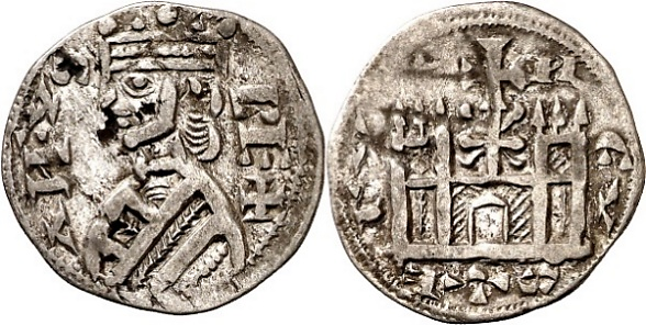 Tipo 38. Dinero de &ldquo;Anfvs Rex/Castela&rdquo;