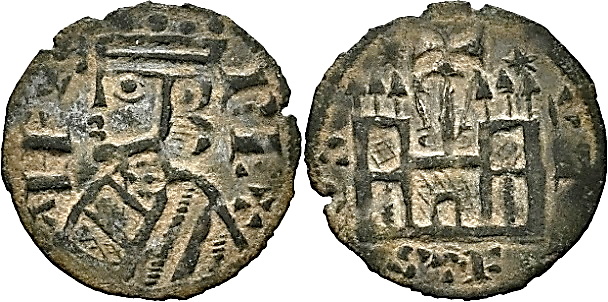 Tipo 38. Dinero de &ldquo;Anfvs Rex/Castela&rdquo;