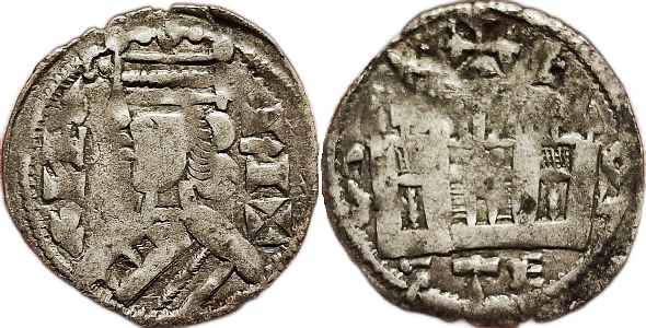 Tipo 38. Dinero de &ldquo;Anfvs Rex/Castela&rdquo;